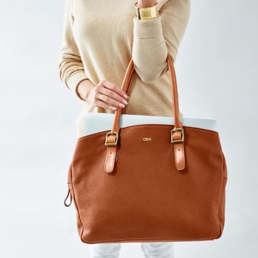 mark and graham brooklyn carryall bag 100% leather
